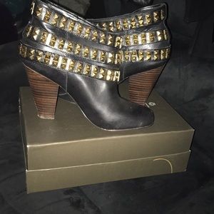Studded Leather Booties